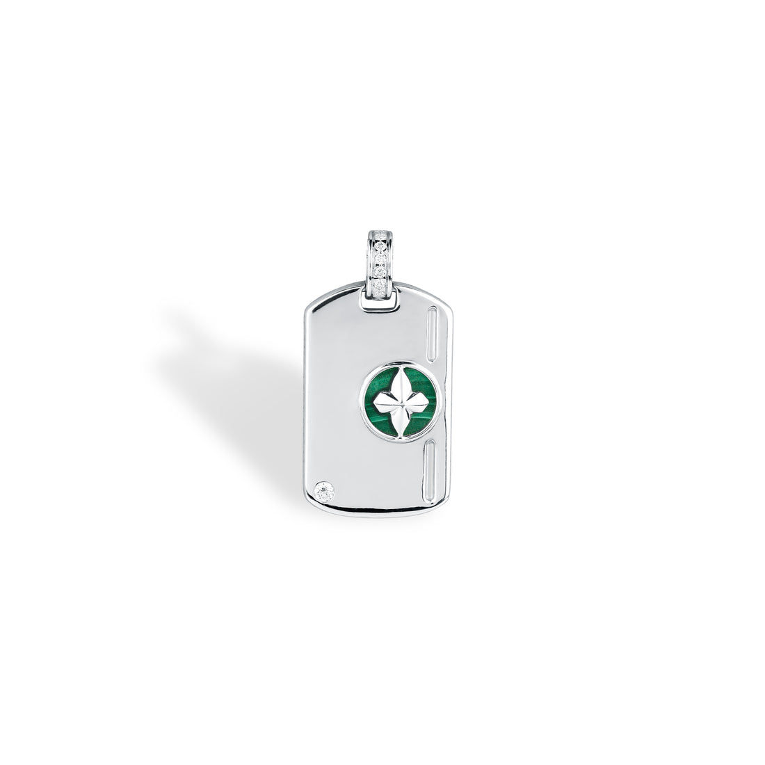 Crest Tag Pendant – Malachite (Pendant Only)