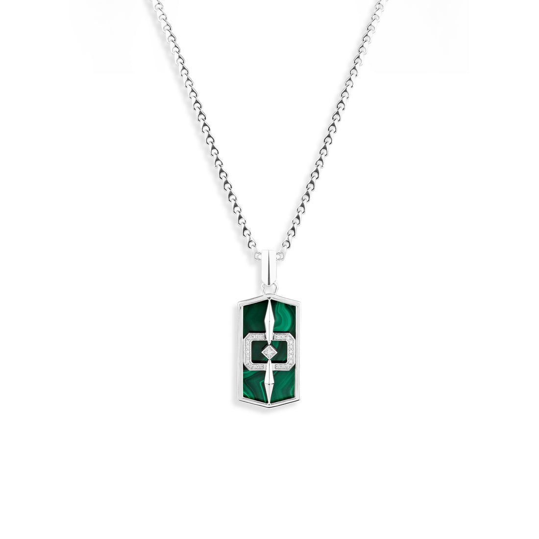 Vertex Pendant - Malachite