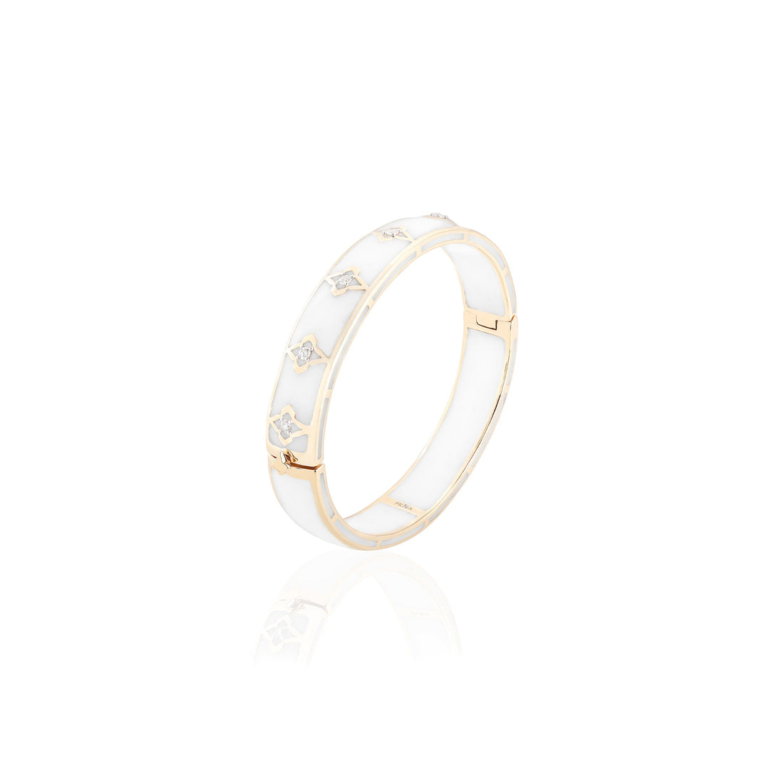 White Ceramic Statement Oval Bangle