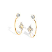 Diamond Flutter Hoop Earrings