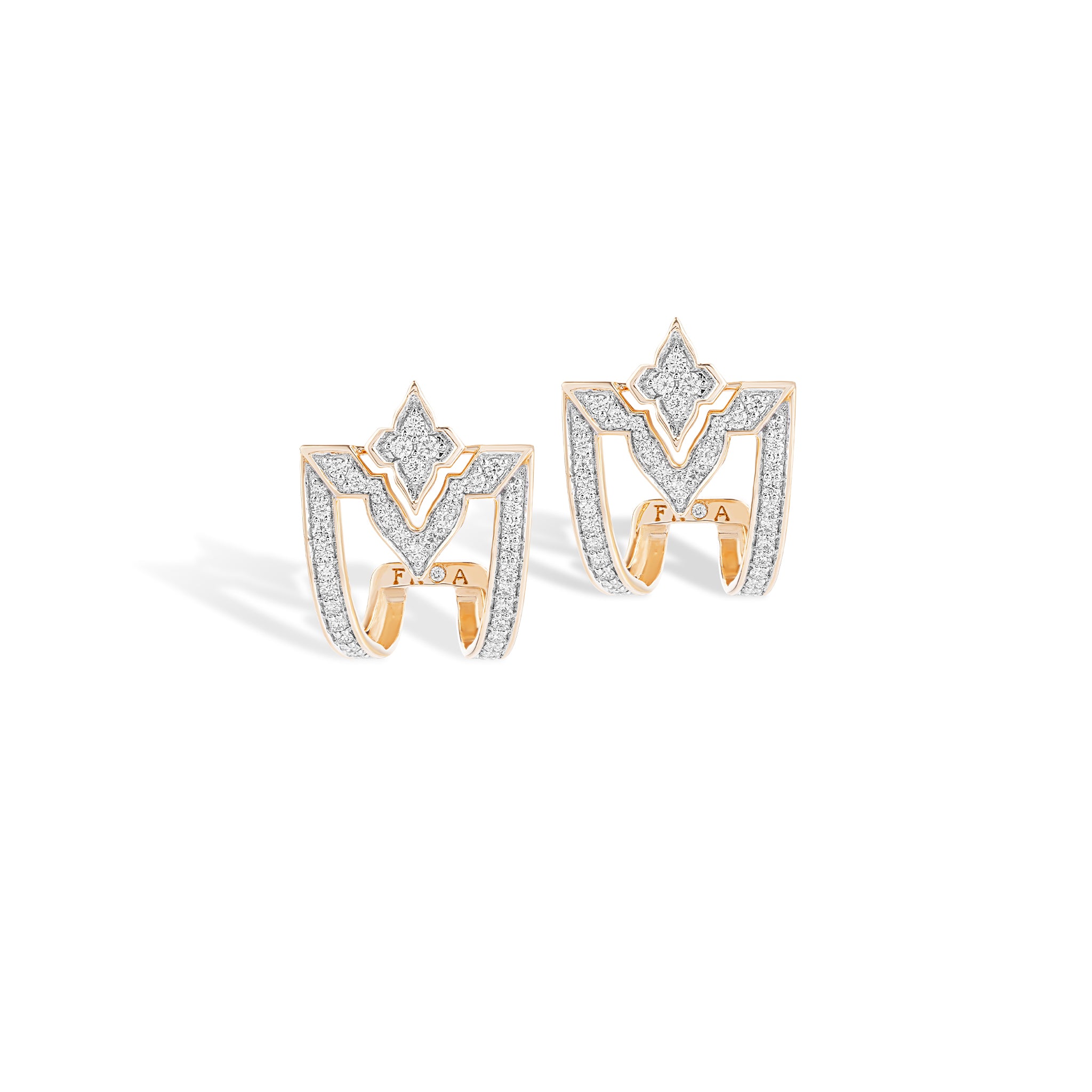 Diamond Sculpted Earrings
