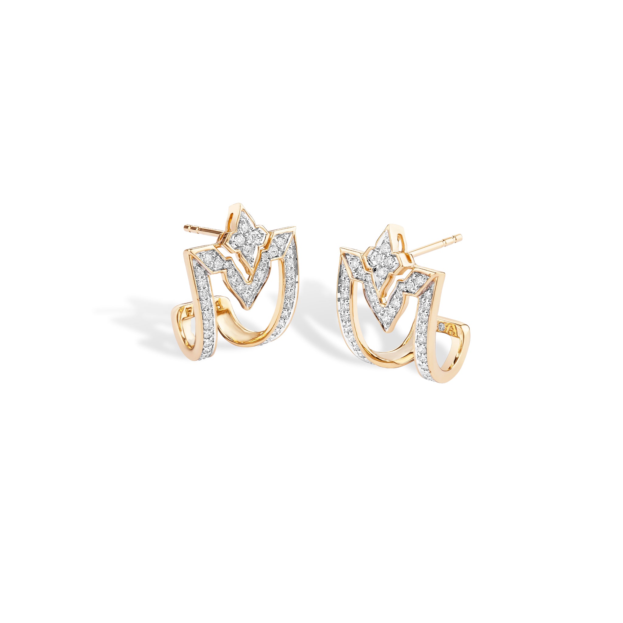 Diamond Sculpted Earrings