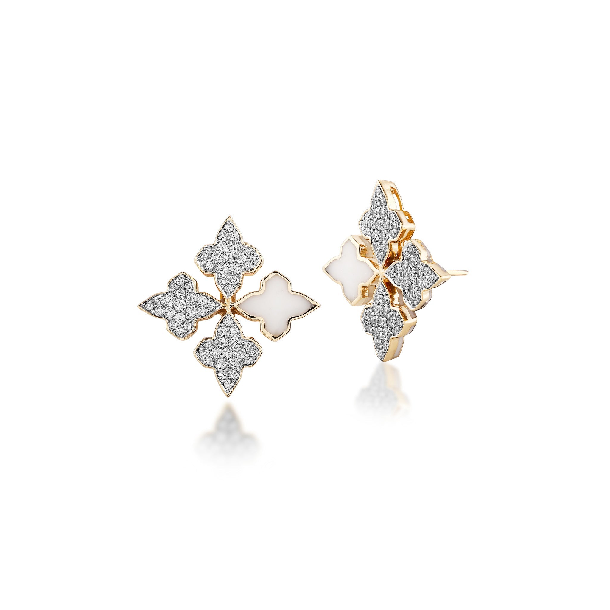 White Stardust Earrings