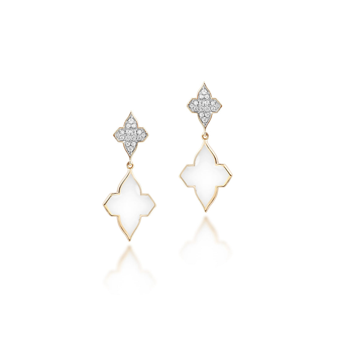 White Ceramic Dangling Earring