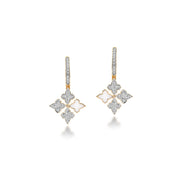 White Dangling Stardust Earrings