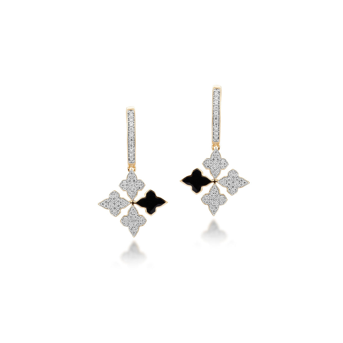 Black Dangling Stardust Earrings