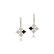 Black Dangling Stardust Earrings