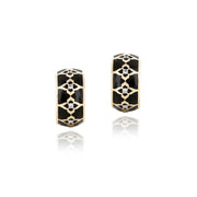Black Ceramic Statement Hoop Earring