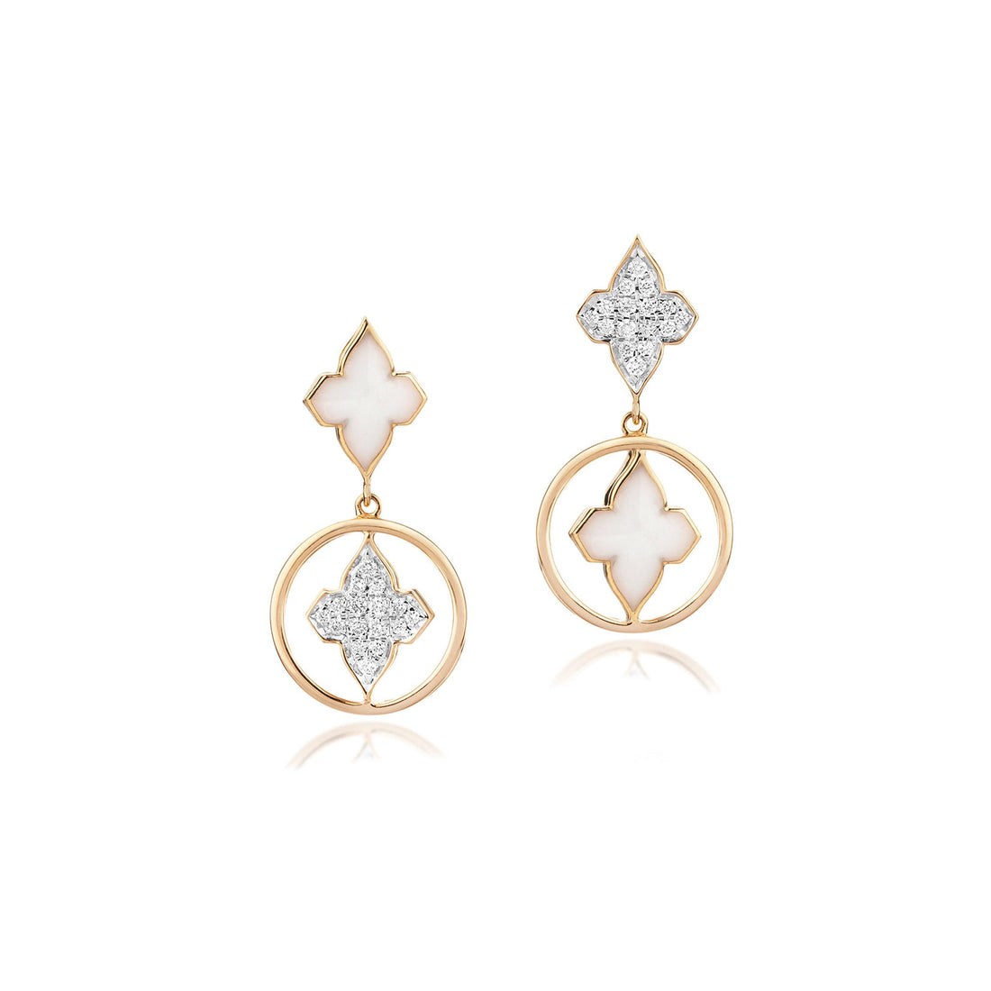 White Ceramic Stylish Polar Earring