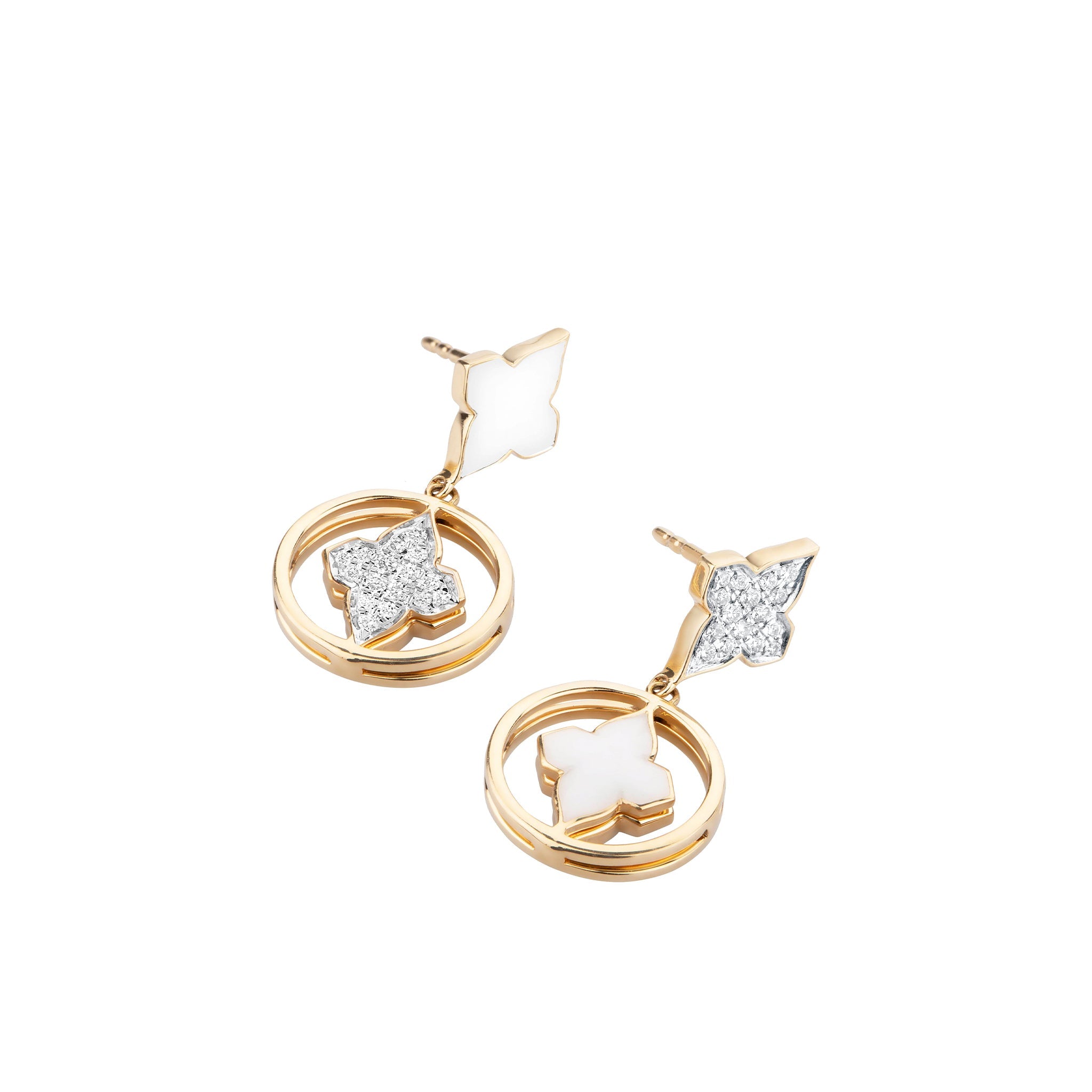 White Ceramic Stylish Polar Earring