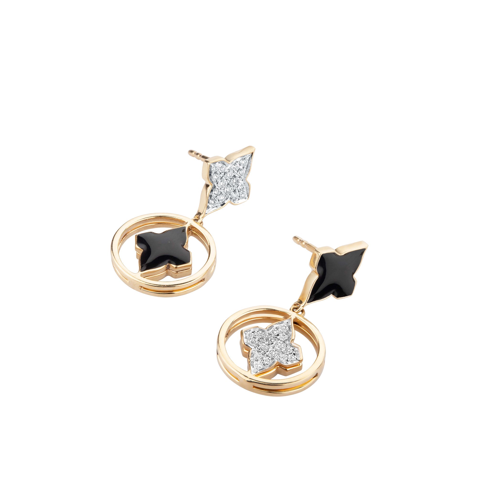 Black Ceramic Stylish Polar Earring
