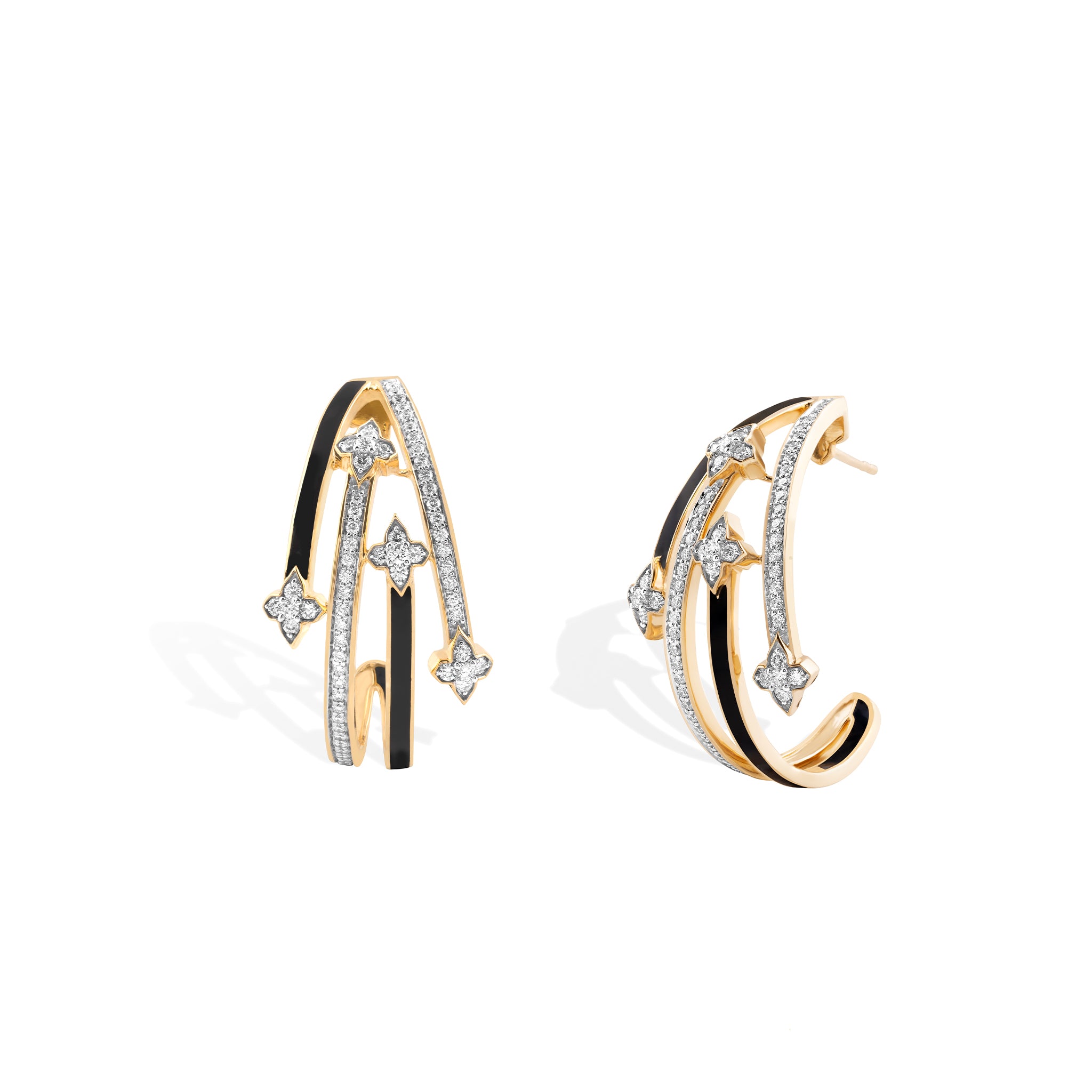 Black Ceramic Poise Earrings
