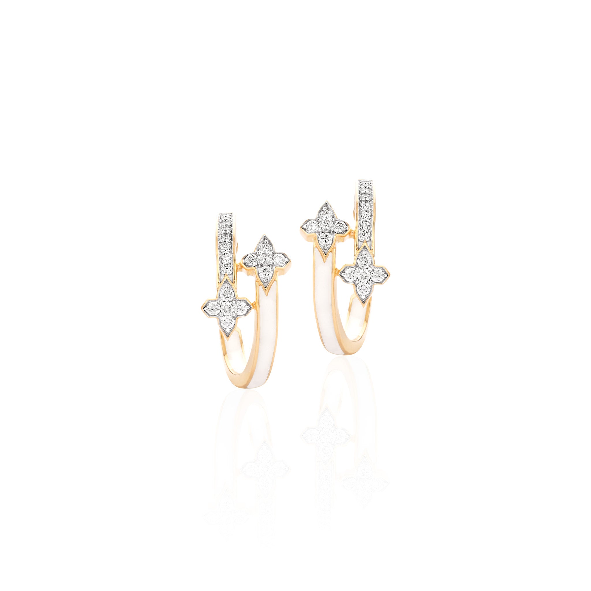White Ceramic Luxe Earrings