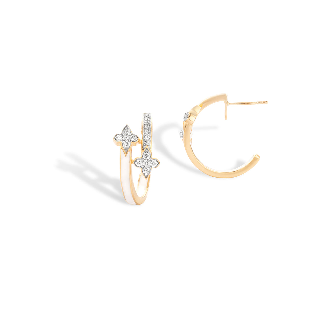 White Ceramic Luxe Earrings