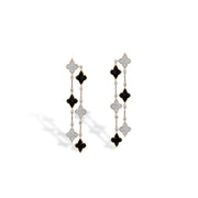 Black Ceramic Cascade Earrings
