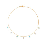 Blue Ceramic Charm Necklace