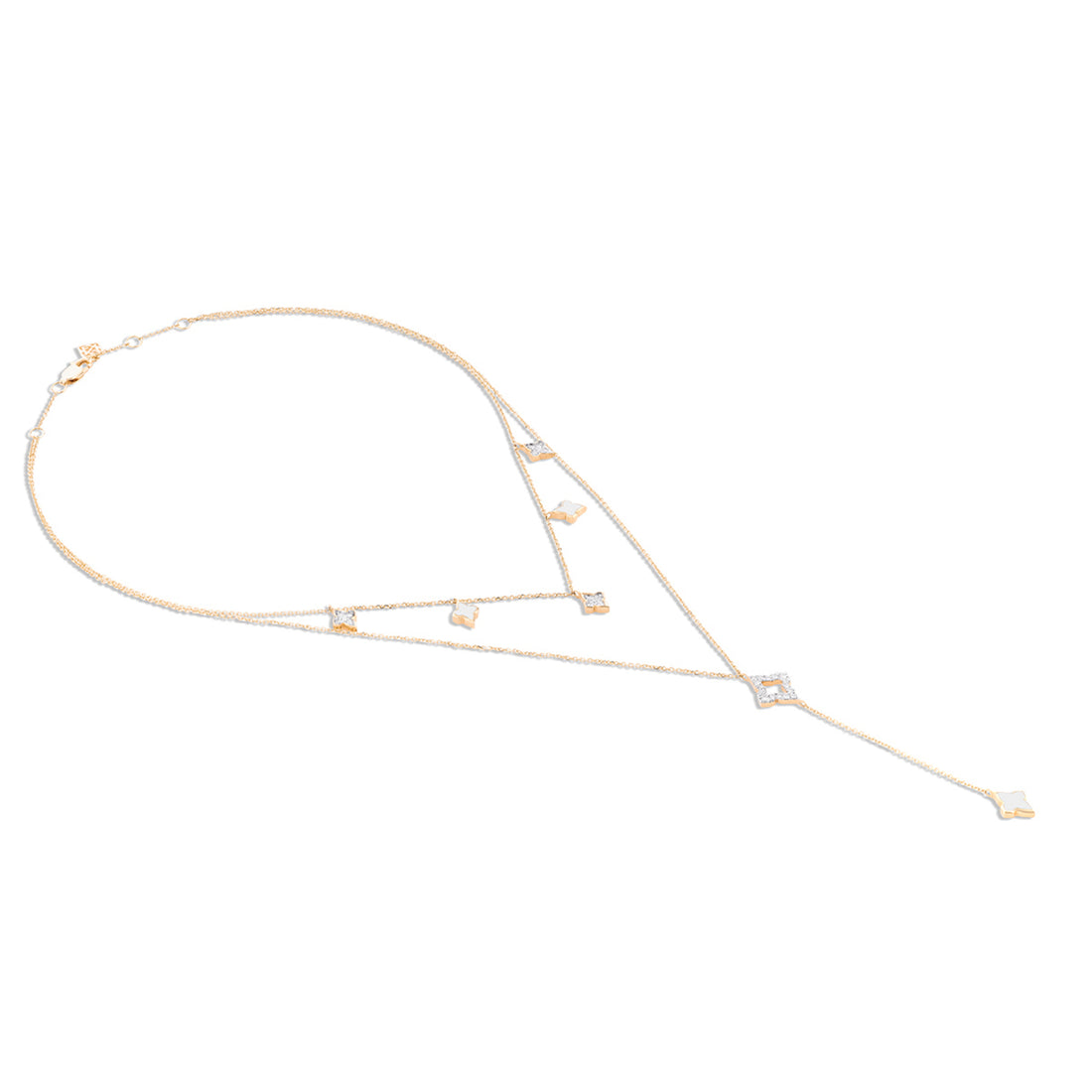 White Ceramic Cascade Necklace