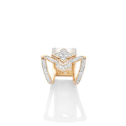 White Edgy Ceramic Ring