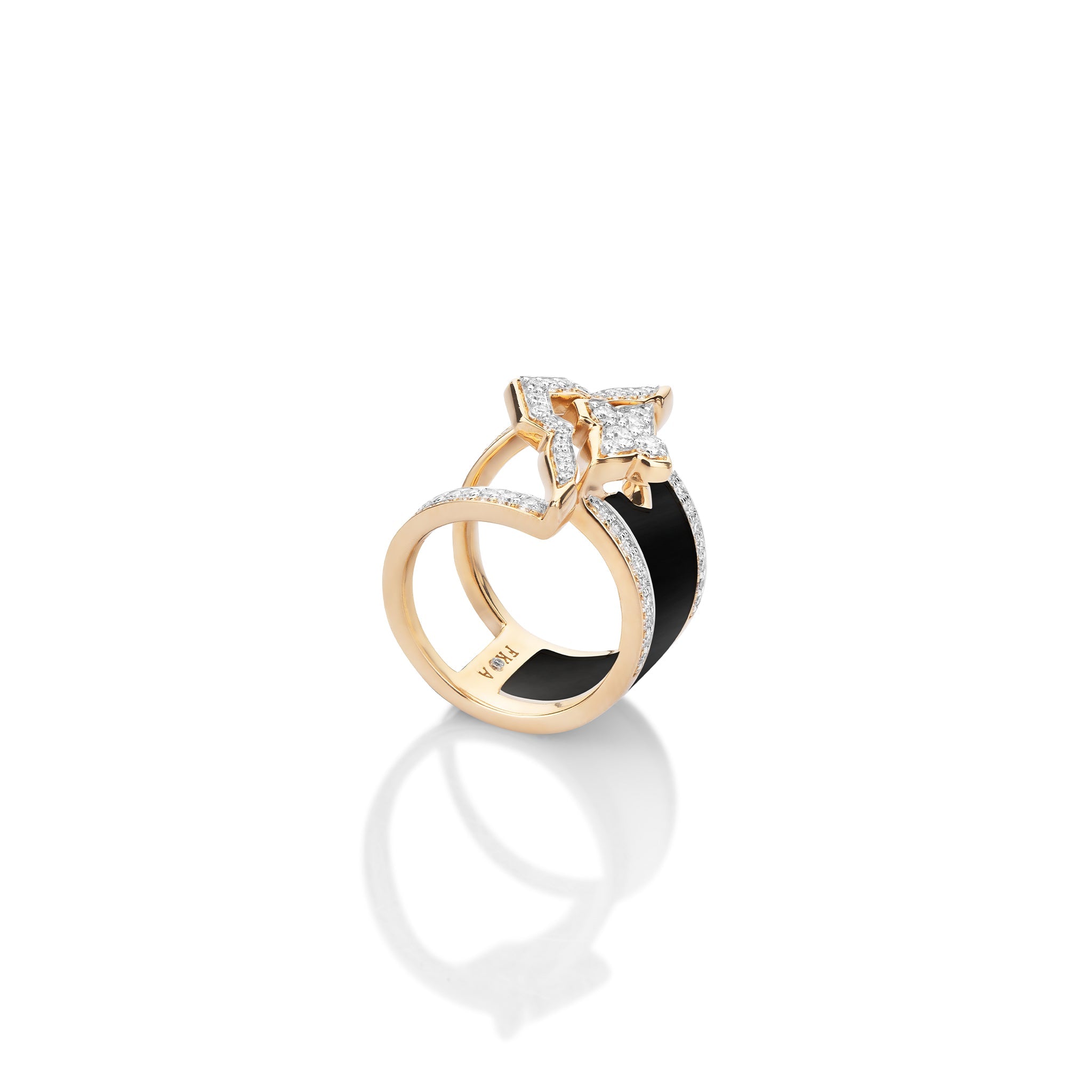 Black Edgy Ceramic Ring