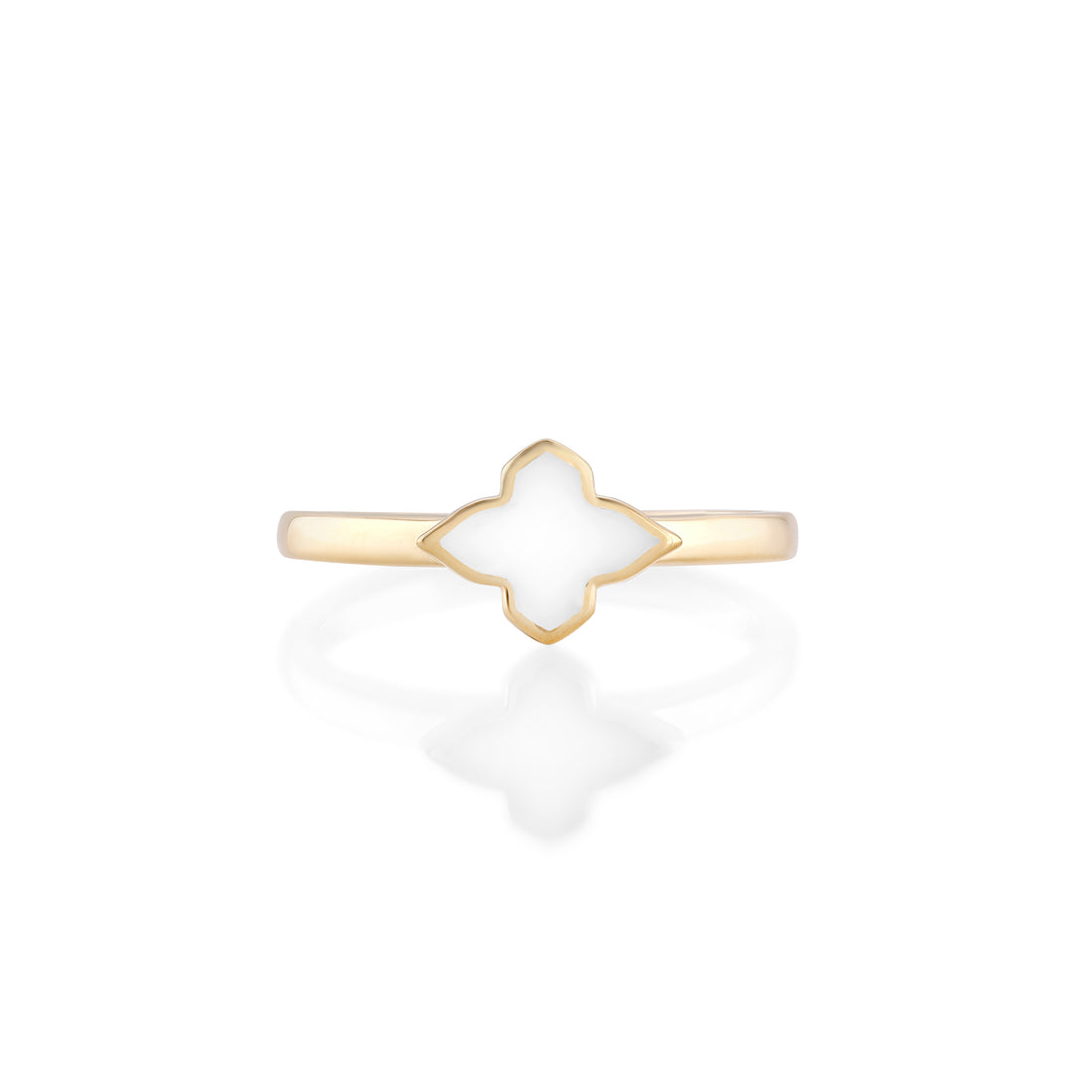 White Ceramic Minimal Ring