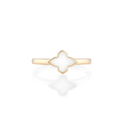 White Ceramic Minimal Ring