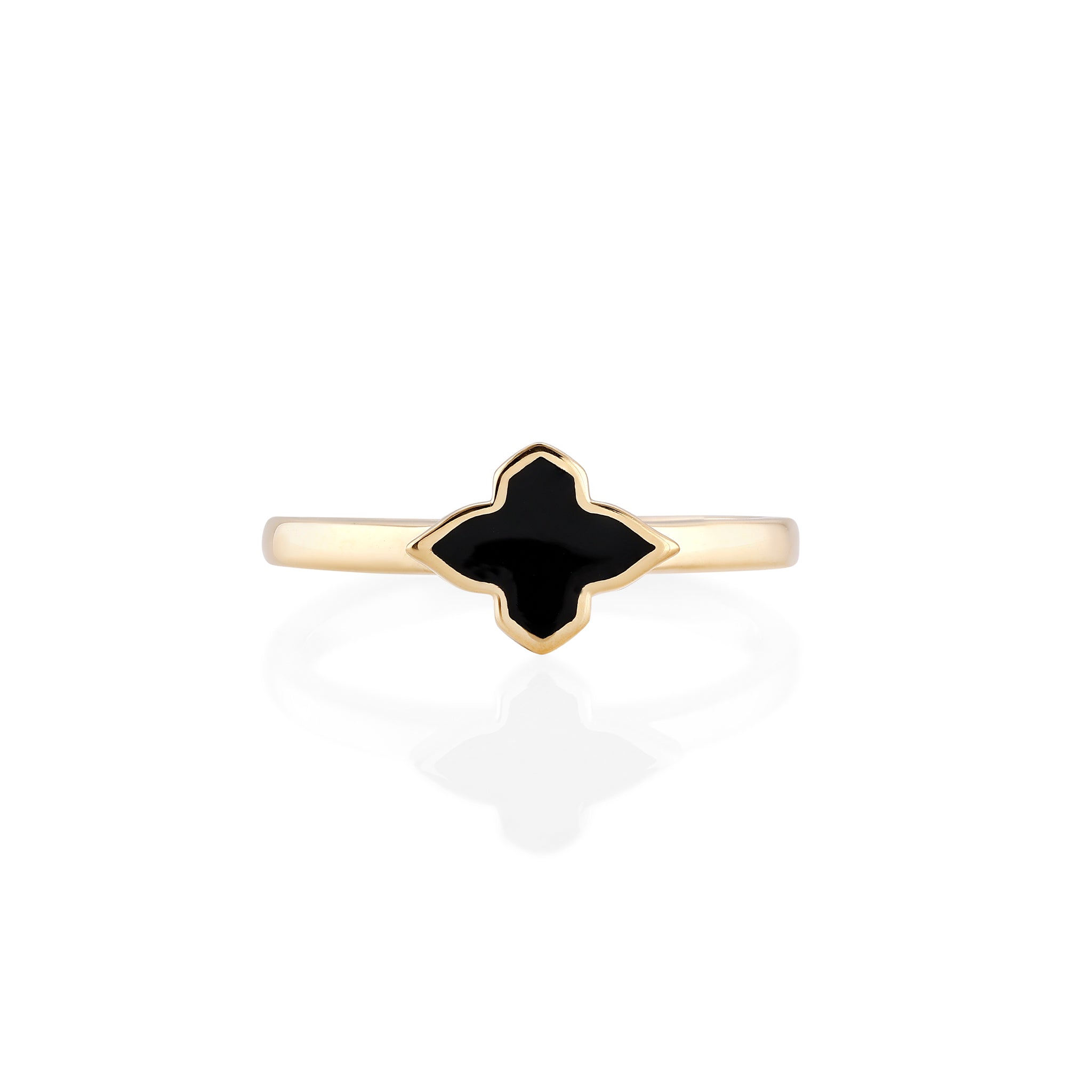 Black Ceramic Minimal Ring