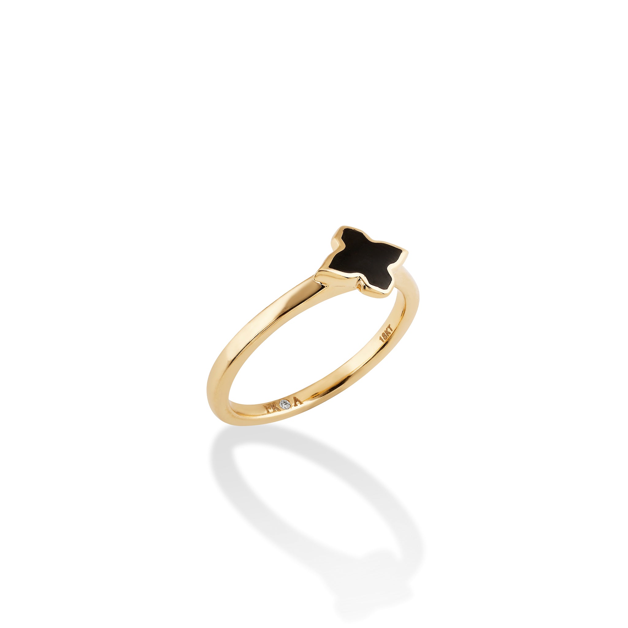 Black Ceramic Minimal Ring
