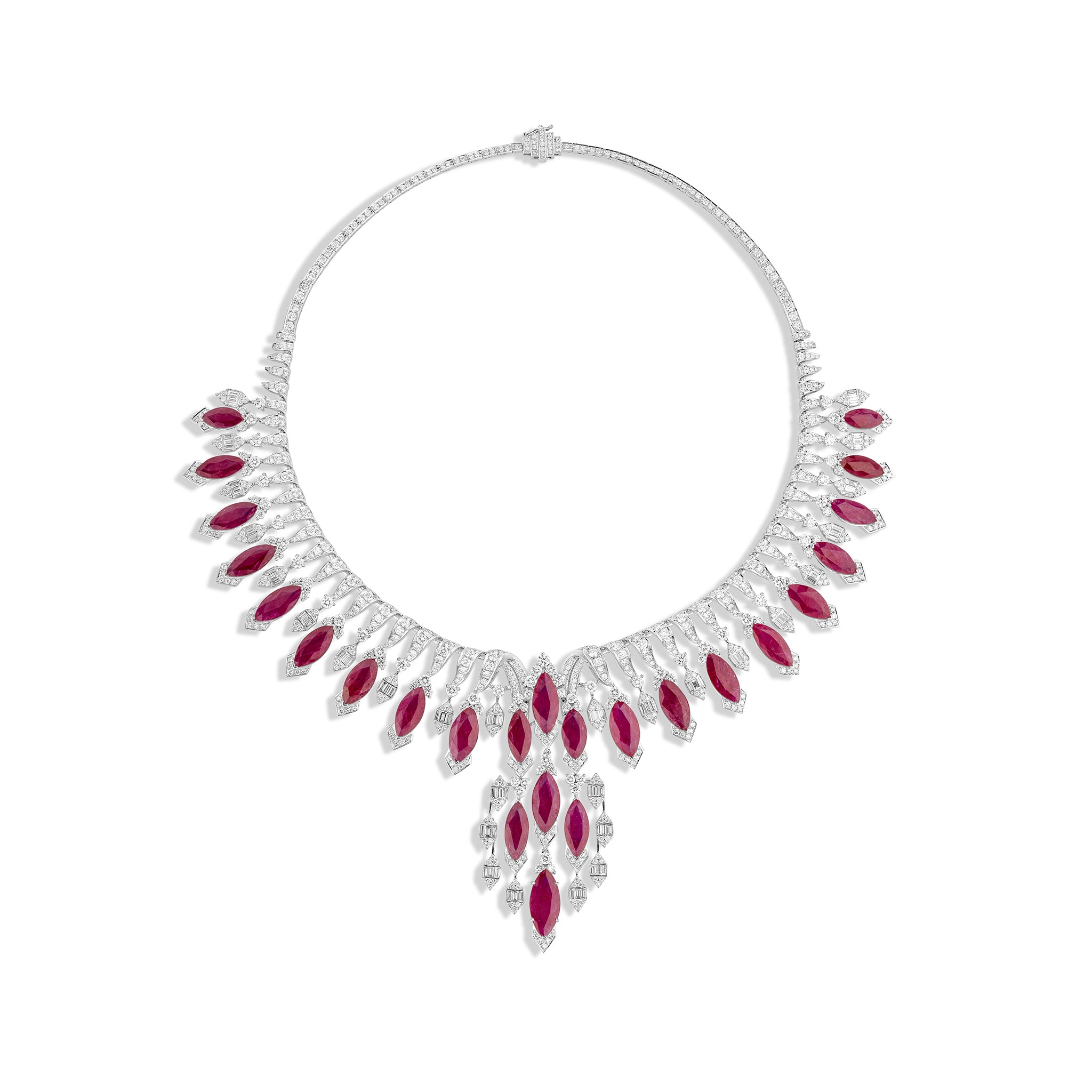 Crimson Plume Necklace