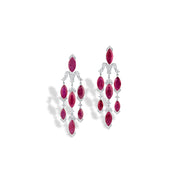 Crimson Plume Earrings