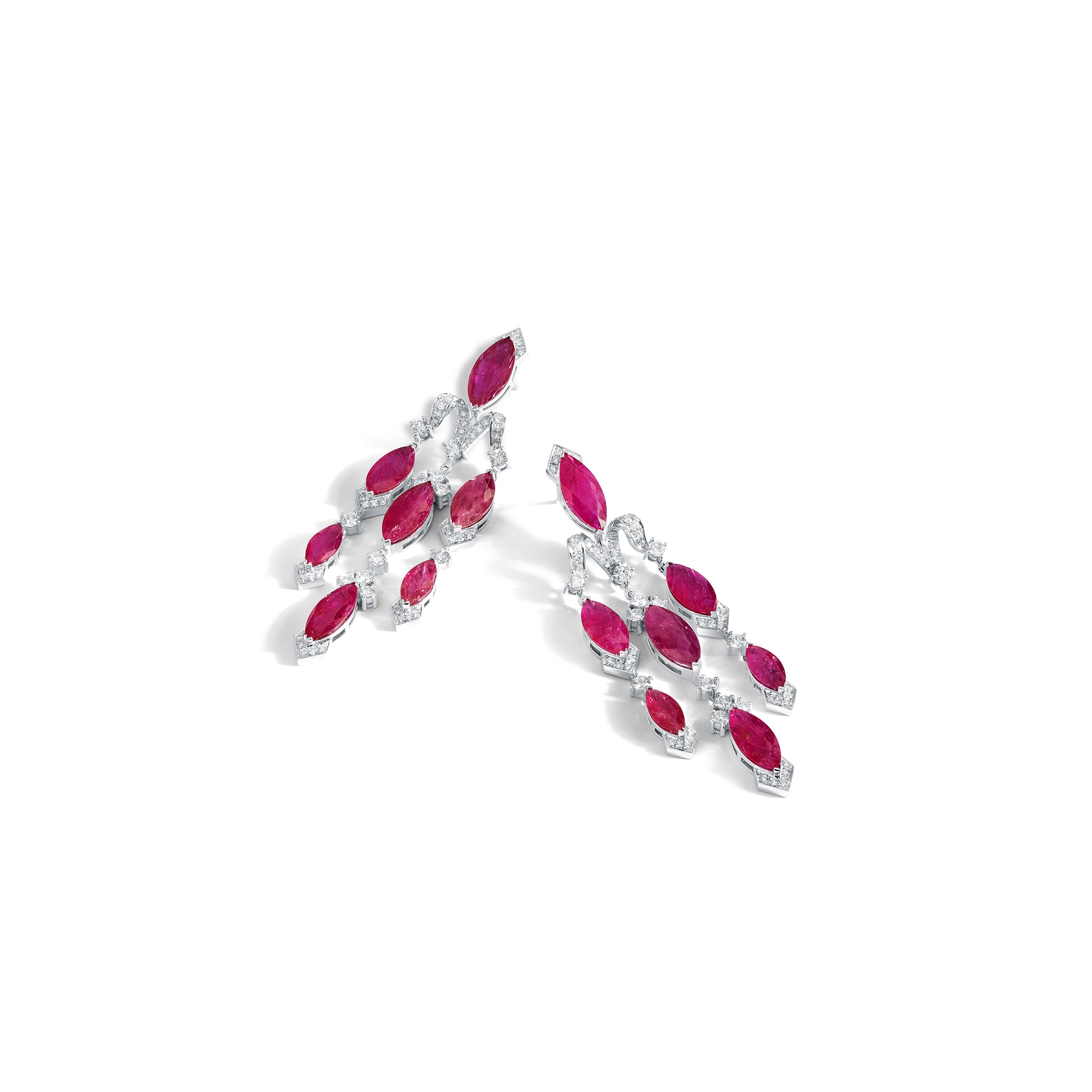 Crimson Plume Earrings