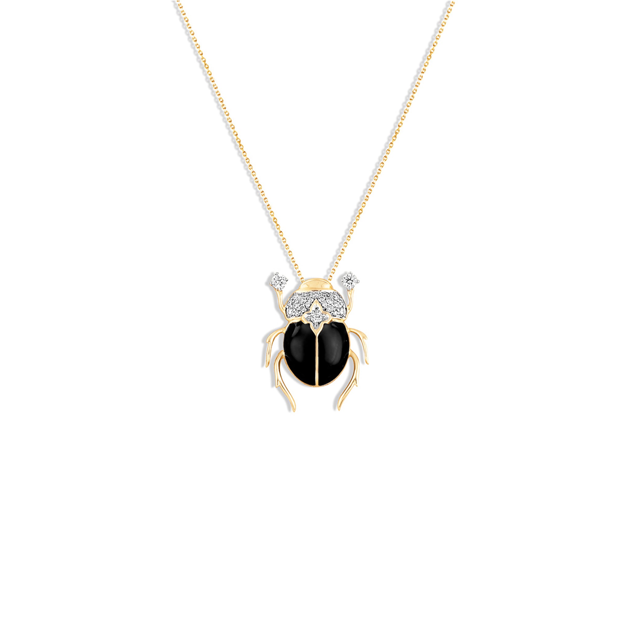 Scarab Obsidian Pendant