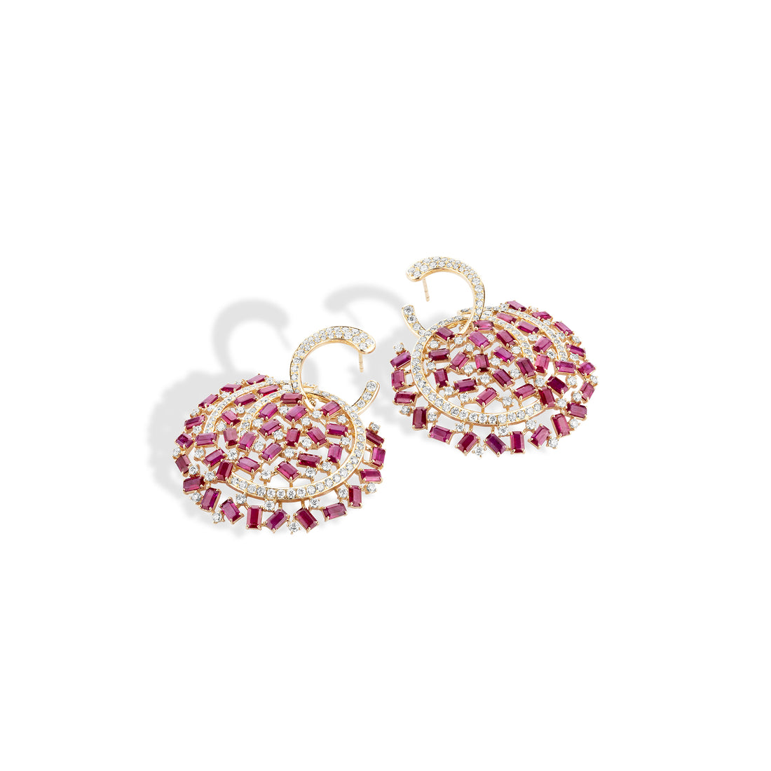 Spiral Rouge Earrings