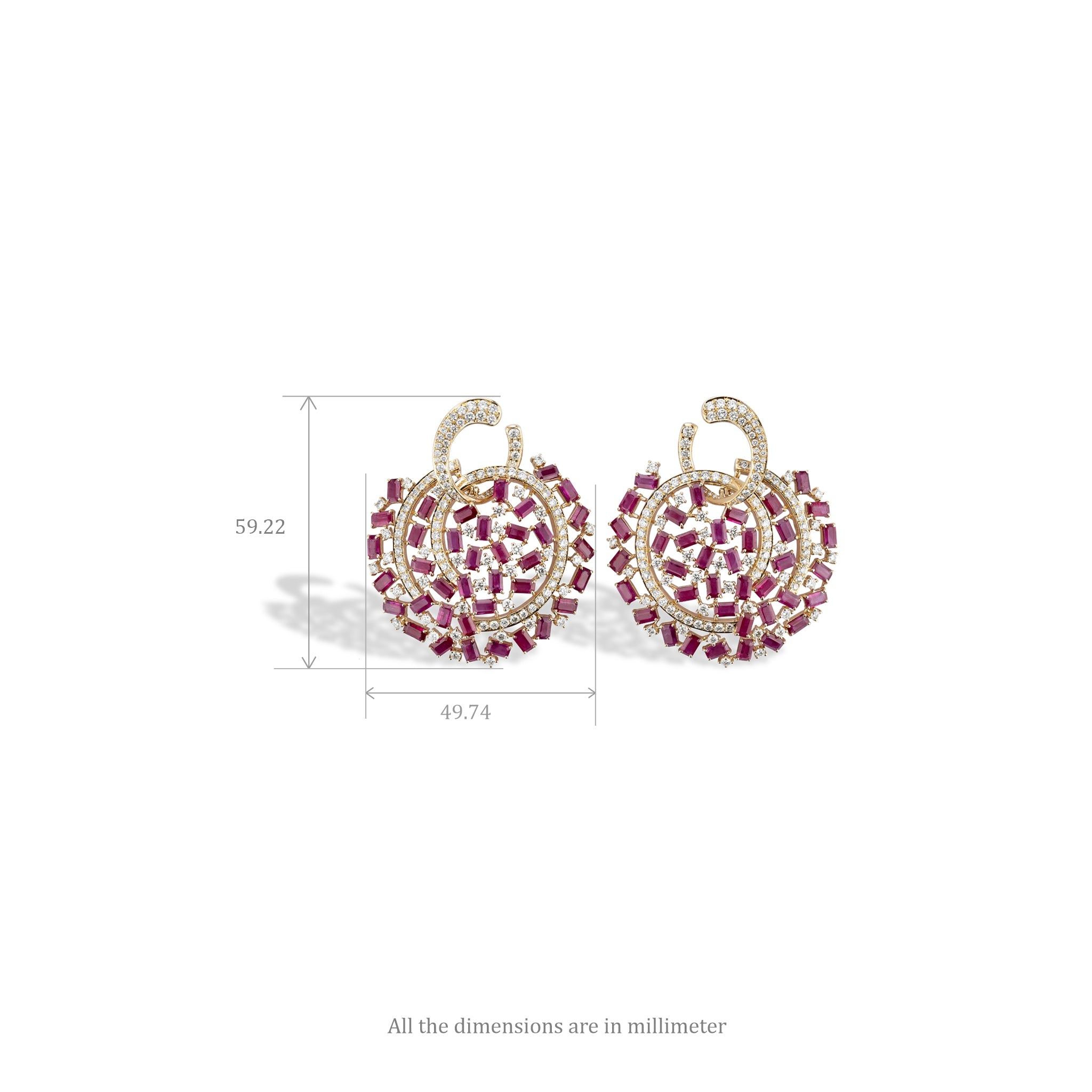 Spiral Rouge Earrings
