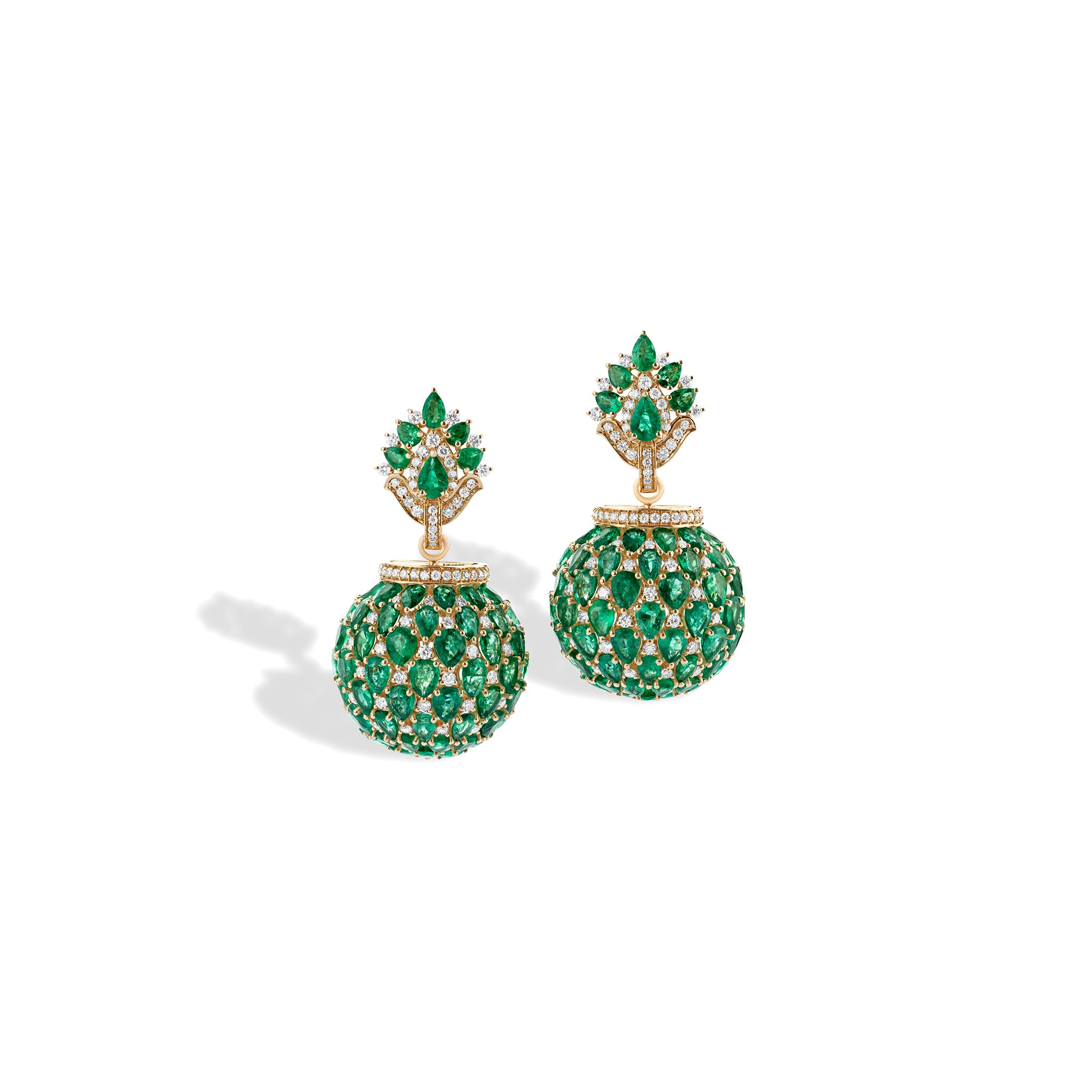 Emerald Dome Earrings