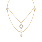 White Ceramic Layered Necklace