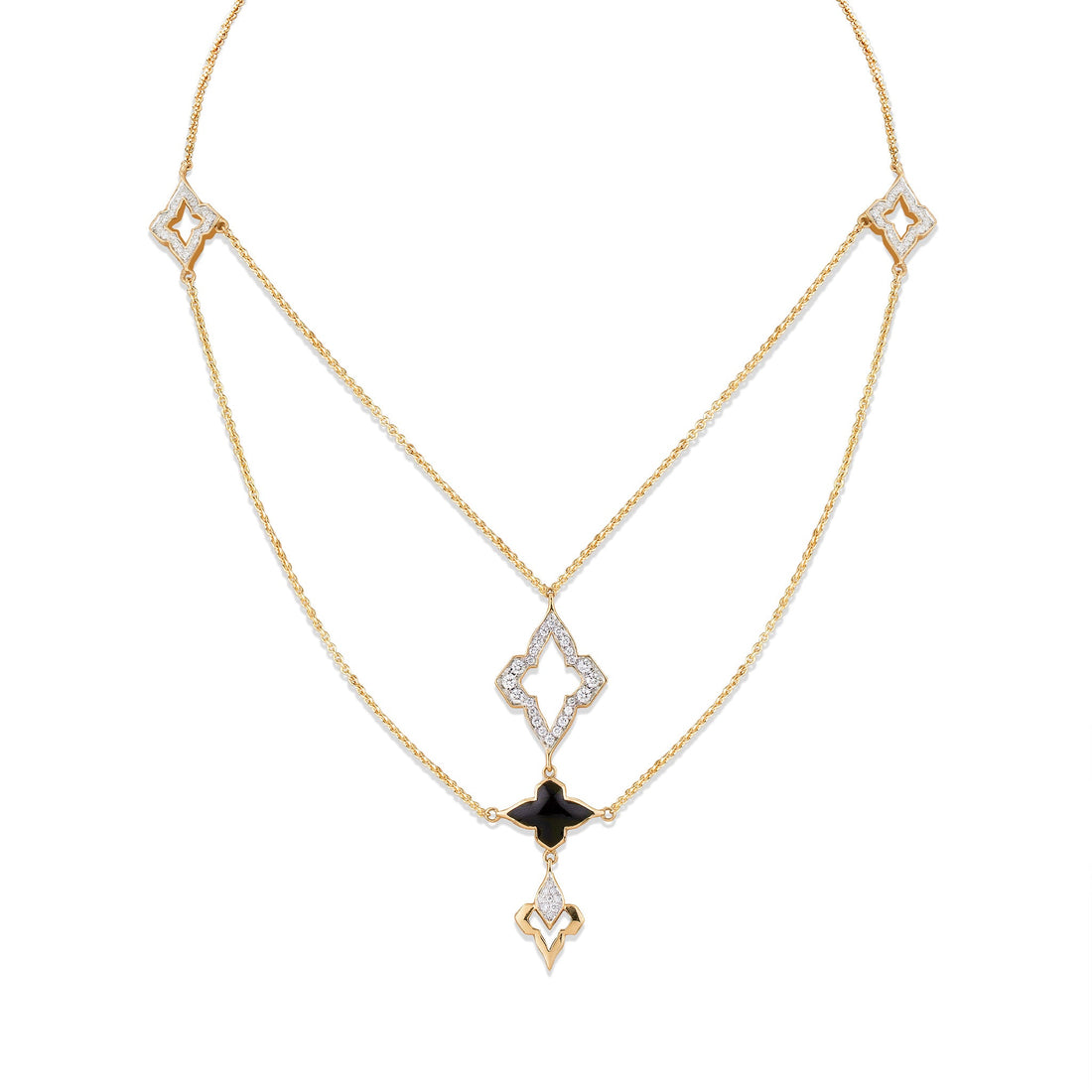 Multilayer Chic Black Ceramic Necklace
