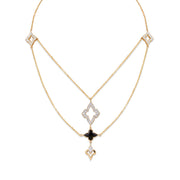 Black Ceramic Layered Necklace