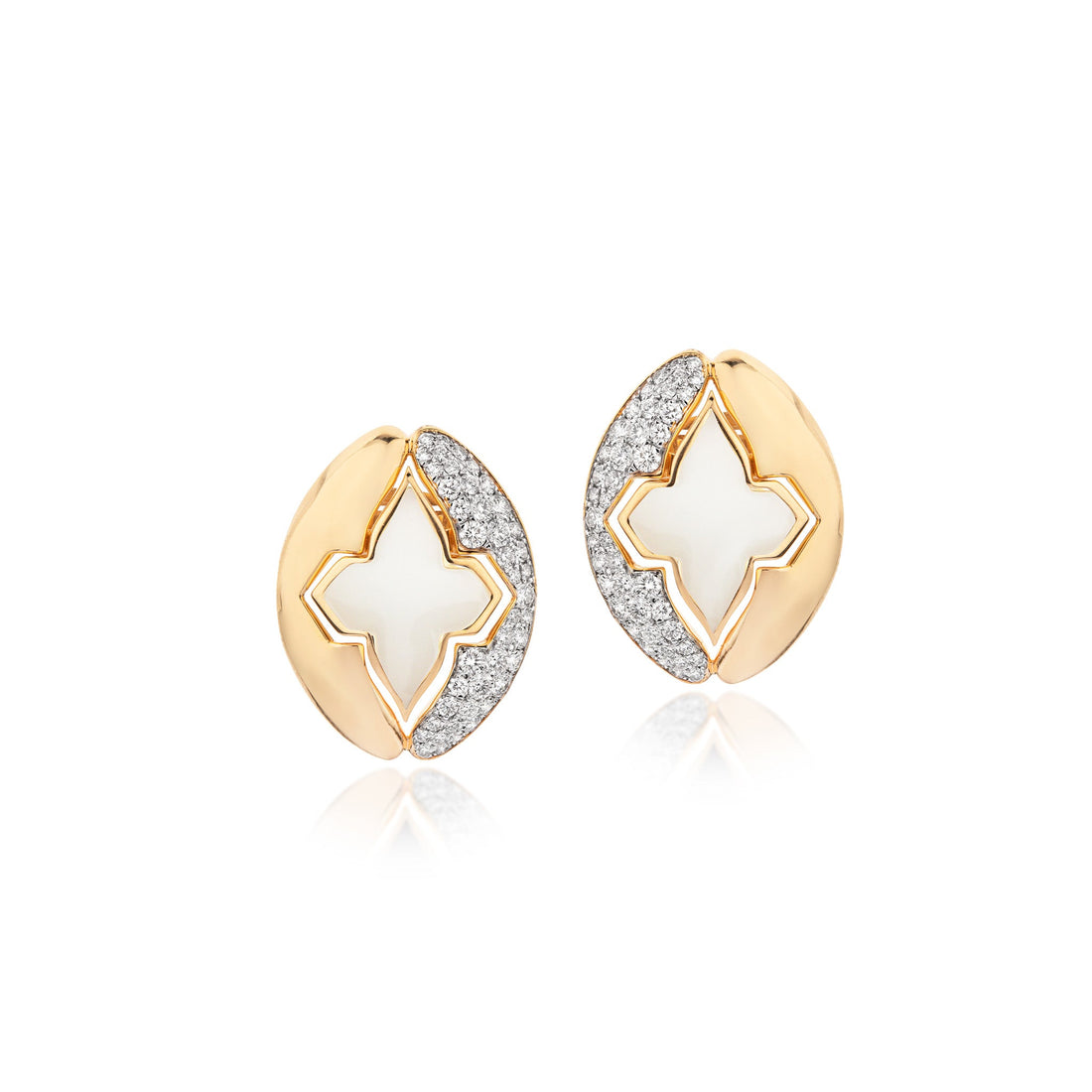 White Ceramic Statement Studs