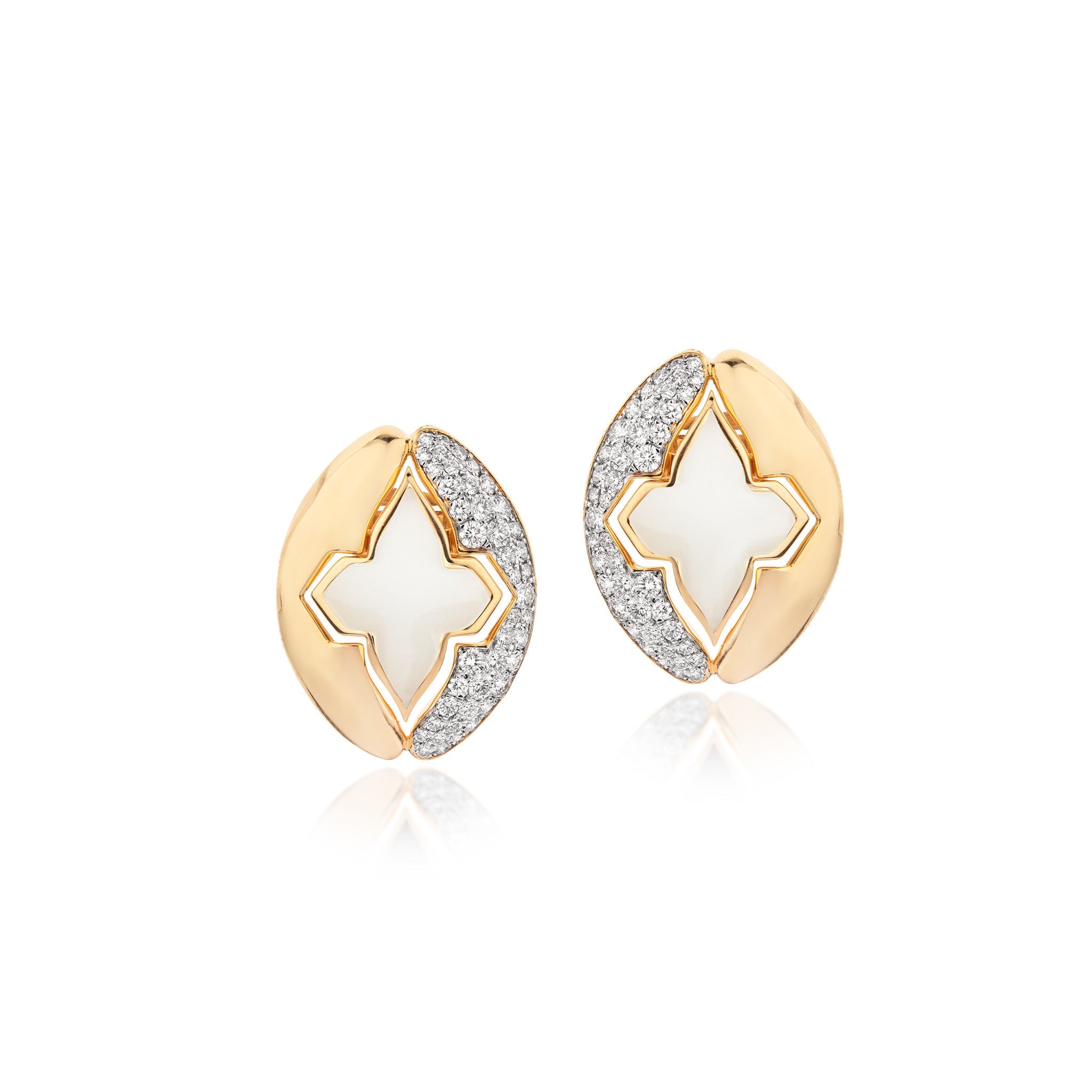 White Ceramic Statement Studs