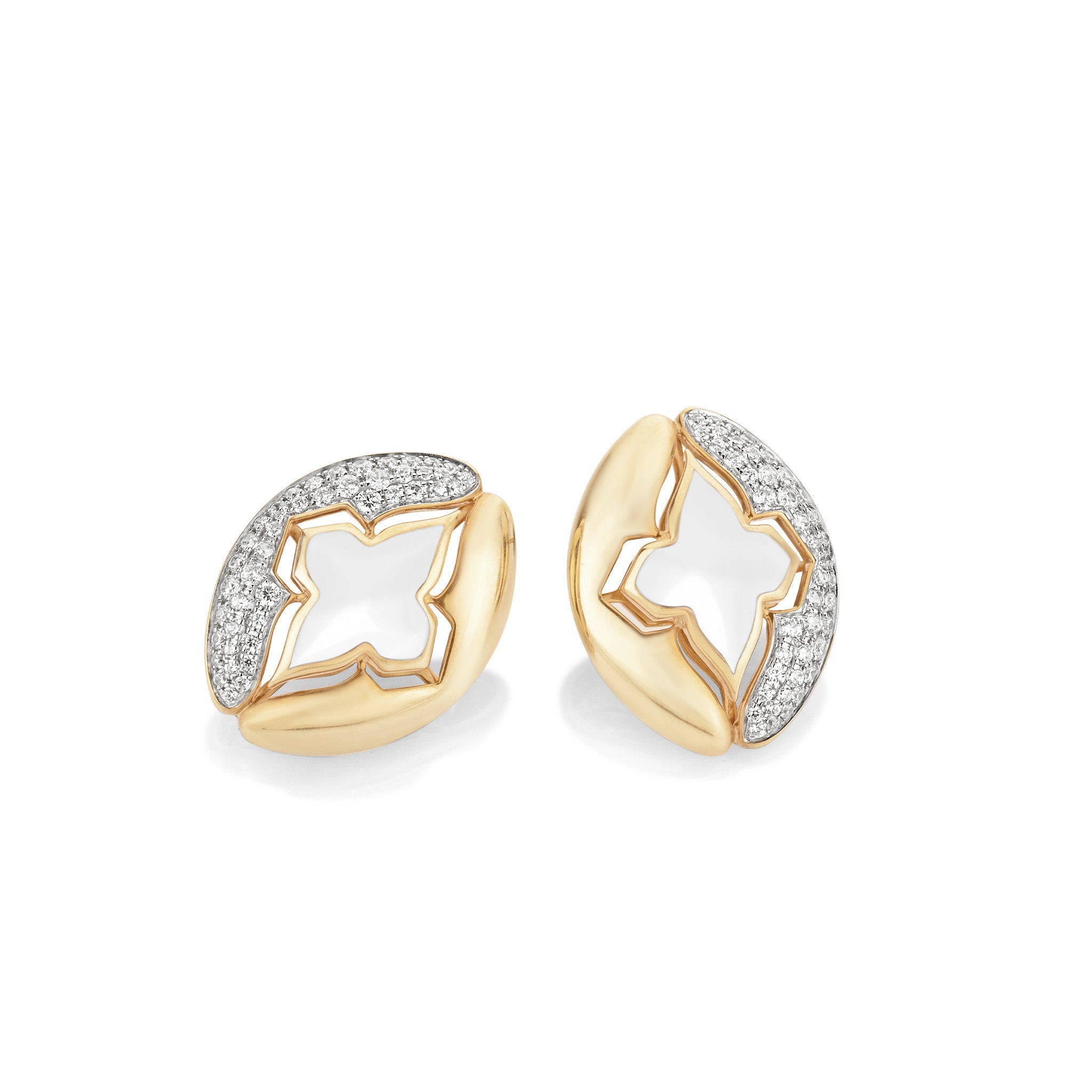 White Ceramic Statement Studs