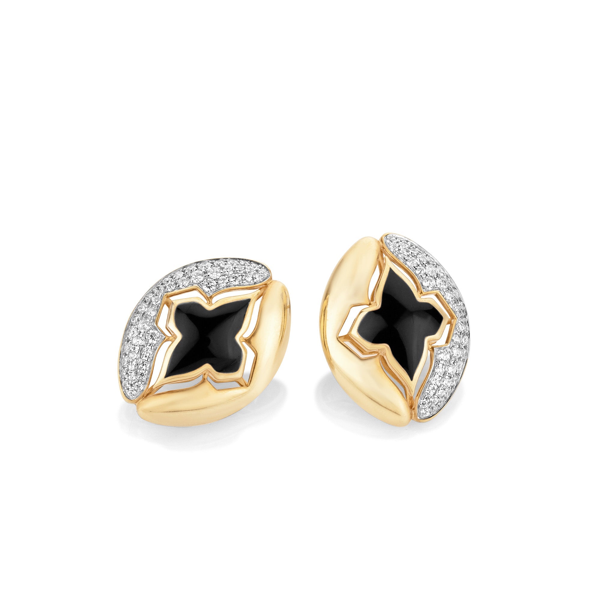 Black Ceramic Statement Studs.