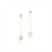 White Dangling Mismatch Earring