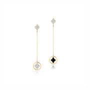 Black Dangling Mismatch Earring