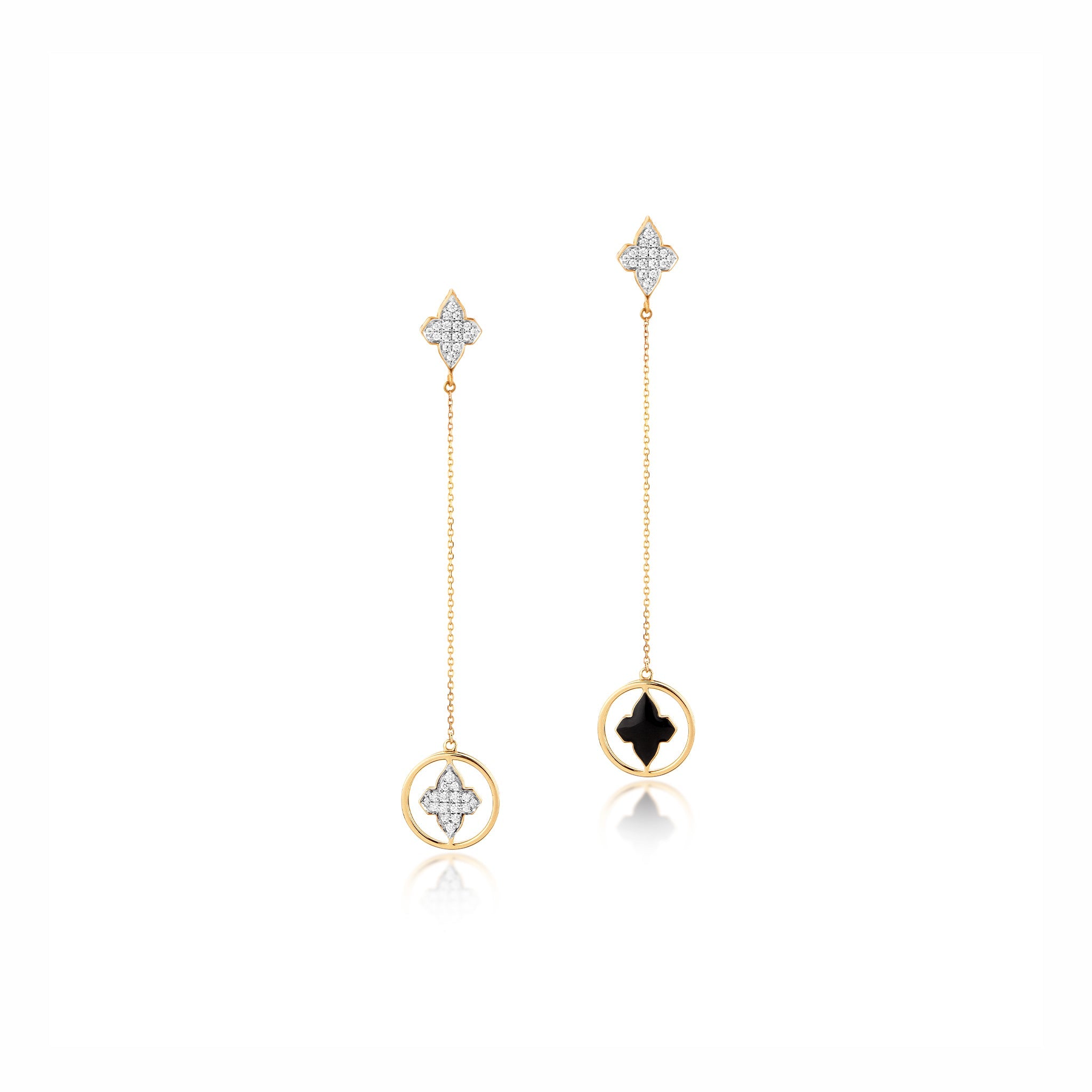 Black Dangling Mismatch Earring