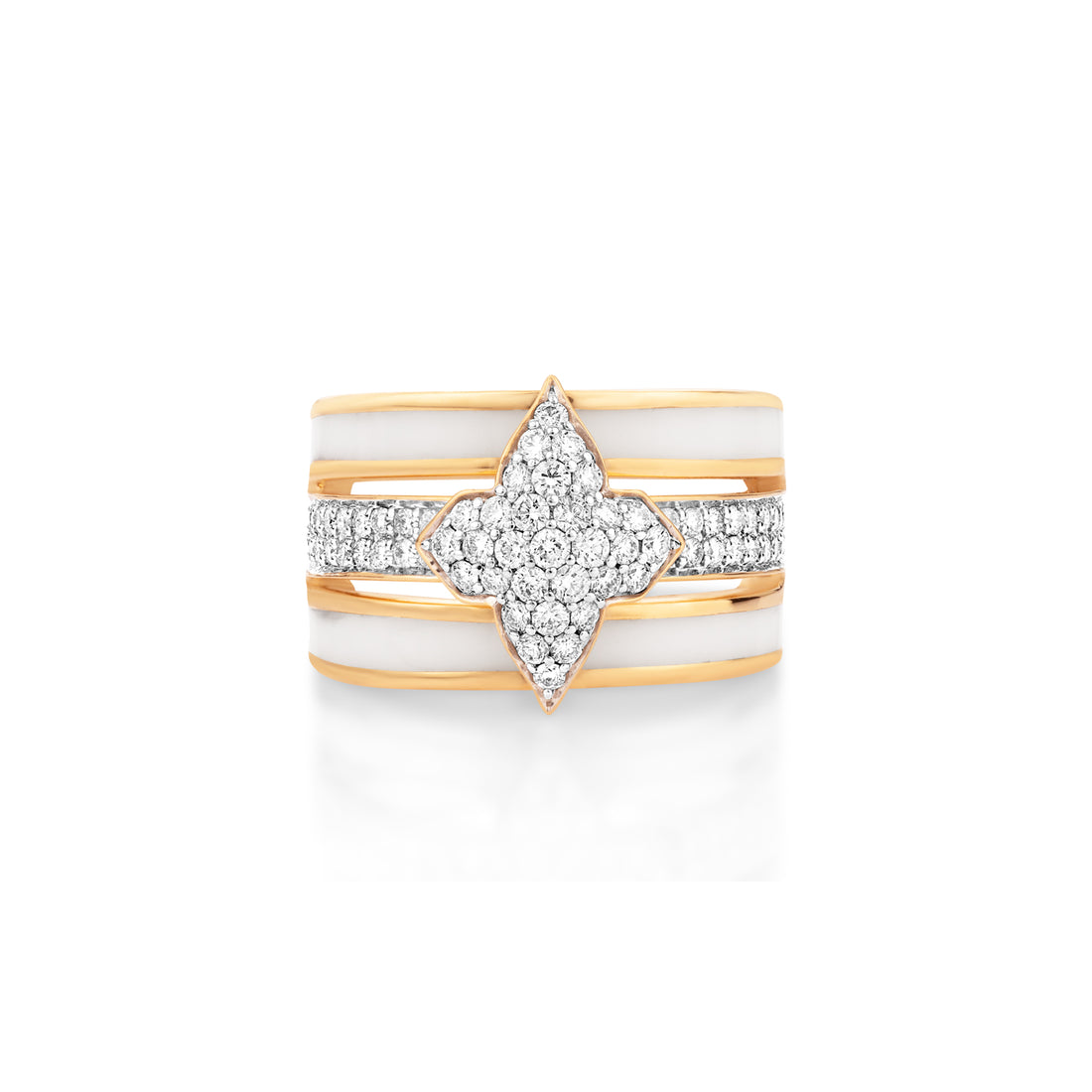 White Ceramic Bold Ring