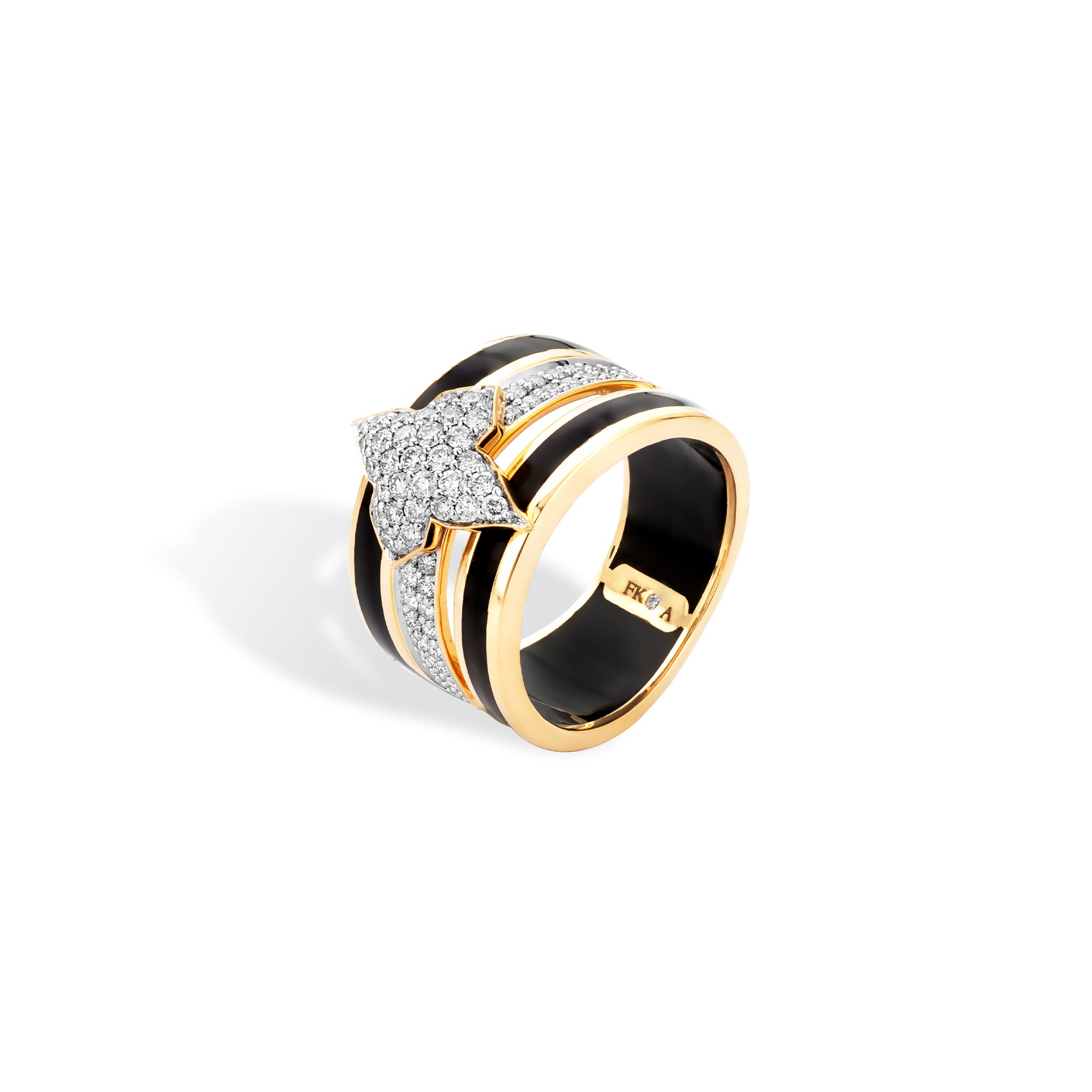 Black Ceramic Bold Ring