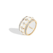 White Ceramic Stack Ring