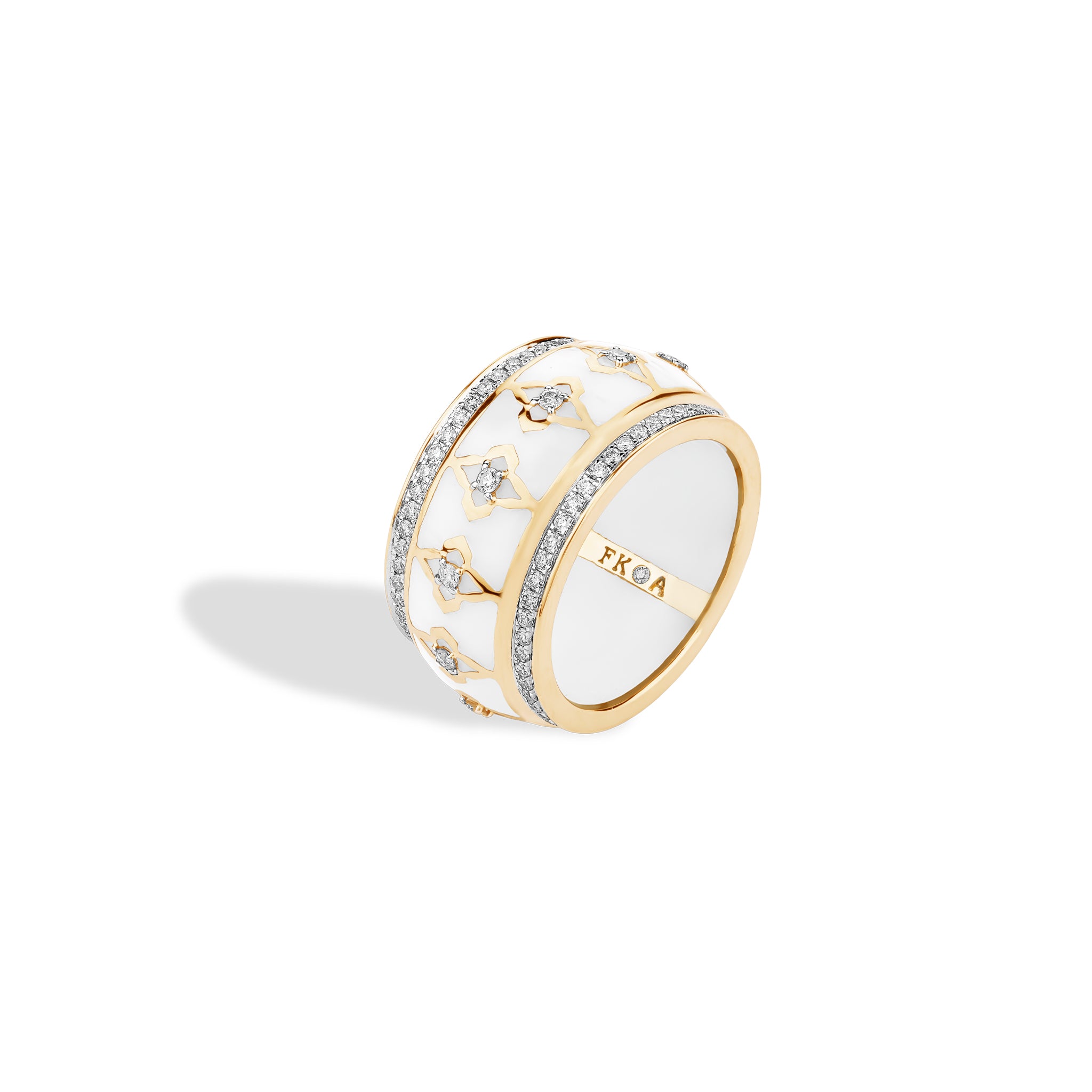 White Ceramic Stack Ring
