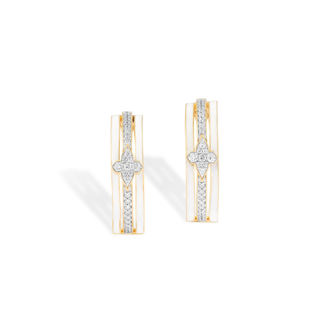 White Ceramic Bold Earrings