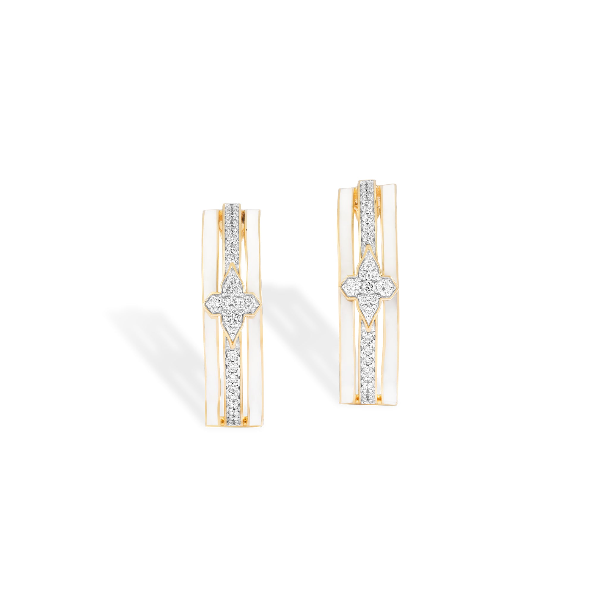 White Ceramic Bold Earrings